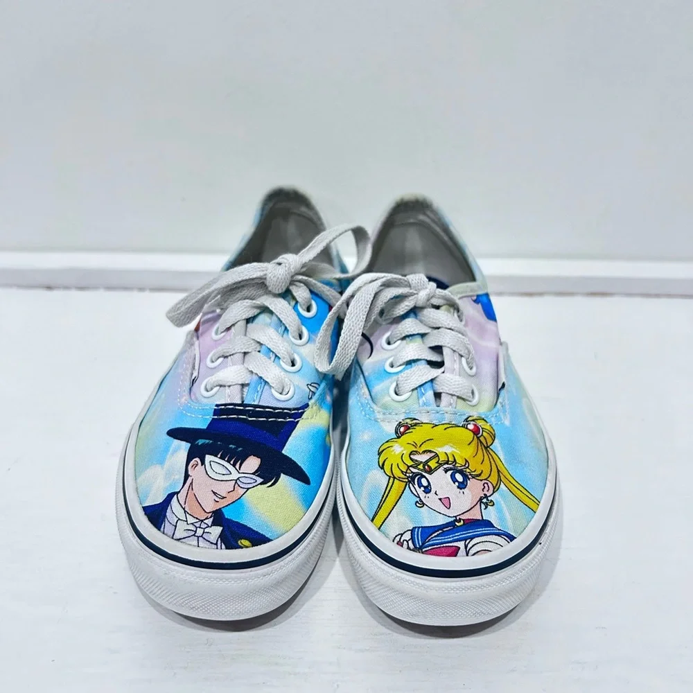 Vans Kid x Sailor Moon Authentic Pretty Guardian & Tuxedo Mask Sneakers Size 2 - Picture 2 of 11